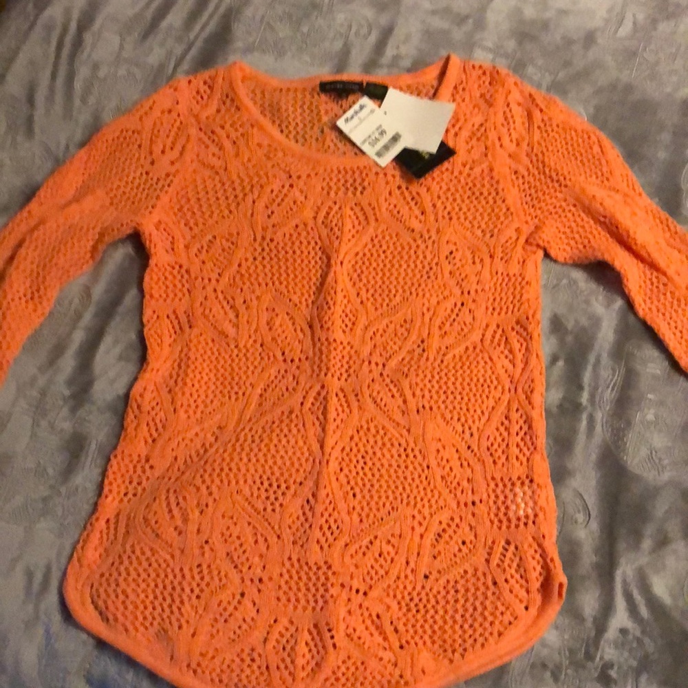 NWT- orange knit sweater